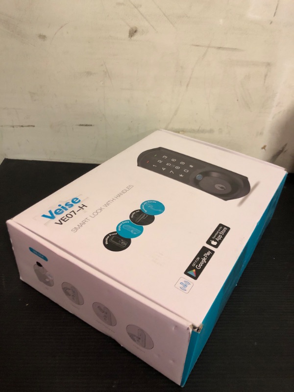 Photo 1 of Veise Fingerprint Smart Locks for Front Door with Handle Set, App Control, Keyless Entry Keypad Deadbolt, Digital Electronic Touchscreen, Easy Install, Auto Lock, Matte Black