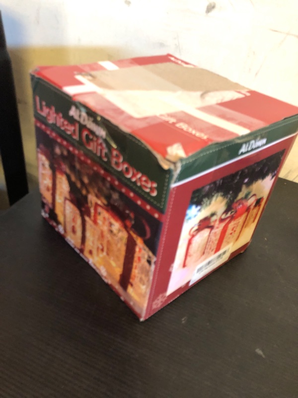 Photo 1 of ATDAWN Set of 3 Lighted Gift Boxes Christmas Decorations