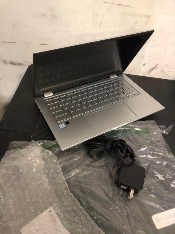 Photo 1 of ASUS 14" FHD Chromebook Laptop, Intel M3-8100Y Processor, 8GB RAM, 224GB Storage ( 64GB SSD+128GB Docking Station+32GB MicroSD Card), Intel HD Graphics, Backlit Keyboard, HD Webcam, Chrome OS, Silver
