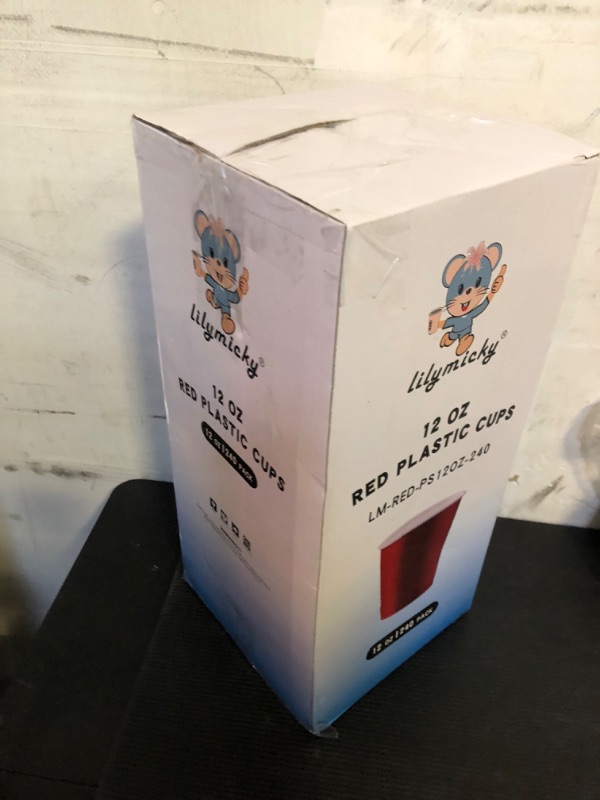 Photo 1 of Lilymicky 240 Pack 12 oz Disposable Plastic Cups, Red Party Plastic Cups for Parties, Picnics and BBQ