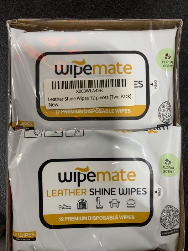 Photo 1 of  Wipemate Leather Shine Wipes, 4pk/12 wipes 
