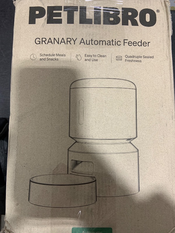Photo 1 of PETLIBRO Automatic Cat Feeder, Automatic Cat Food Dispenser with Freshness Preservation, Timed Cat Feeders for Dry Food, Up to 50 Portions 6 Meals Per Day, Granary Pet Feeder for Cats