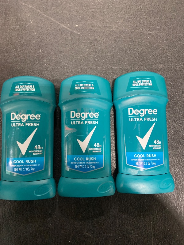 Photo 2 of (3 pack) Degree Men Original Antiperspirant Deodorant for Men Cool Rush, 2.7 oz