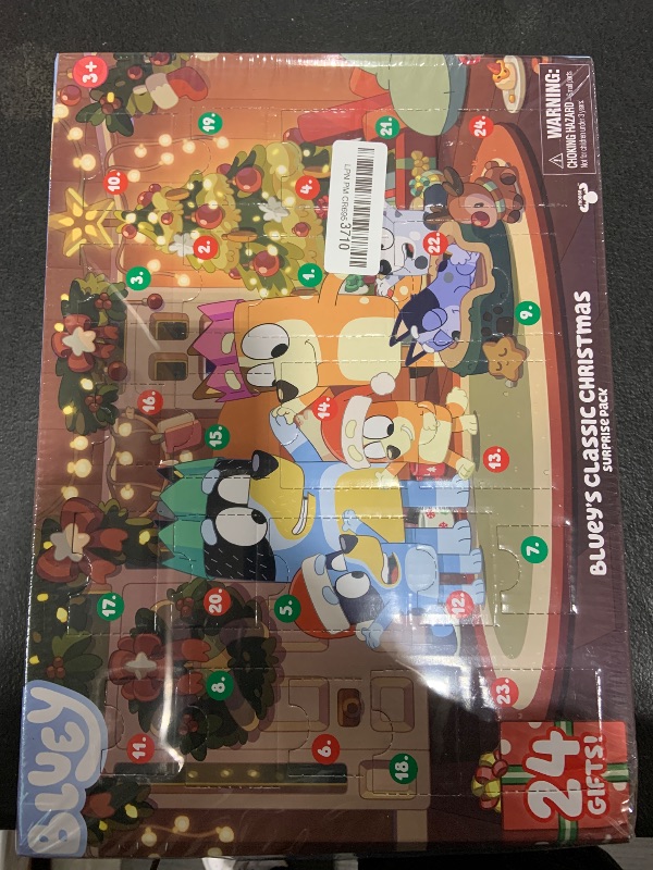 Bluey s exclusive advent calendar pack open the packaging to find a