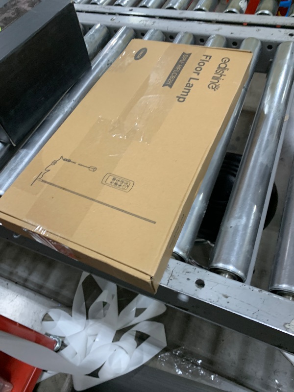 Photo 1 of EDISHINE Corner LED Floor Lamp, Dimmable Corner Light with Remote, 3 Color Temperature 3000K-4500K-6000K, 57.5" Minimalist Standing Lamp for Bedroom, Living Room, Office, White