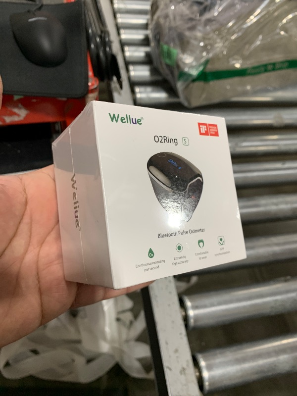 Photo 1 of Wellue O2Ring-S Oxygen Monitor with Vibration Reminder, Bluetooth Pulse Oximeter Tracks SPO2 and Pulse Rate, 24 hrs Battery Life, 4*10 Hours Built-in Memory, Rechargeable Pulse Ox with Free PC & APP