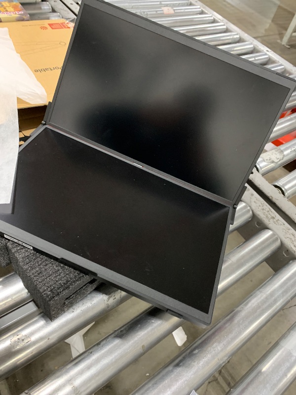 Photo 1 of **SOLD FOR PARTS**JSAUX FlipGo Lite 15.6" IPS Foldable Dual Stacked Portable Monitor, 1080P FHD Laptop Screen Extender with Built-in HUB, Magnetic Design, Single Cable for Triple Monitor Setup (Windows only)