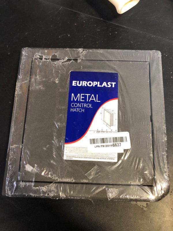 Photo 1 of 8" x 8" Inch Steel Access Panel Door - for Indoor Use - Opening Flap Cover Plate - Box Door Lock - Door Latch - Black Inspection Hatch - Anthracite Polymer Coating - Intended for Walls and Ceilings