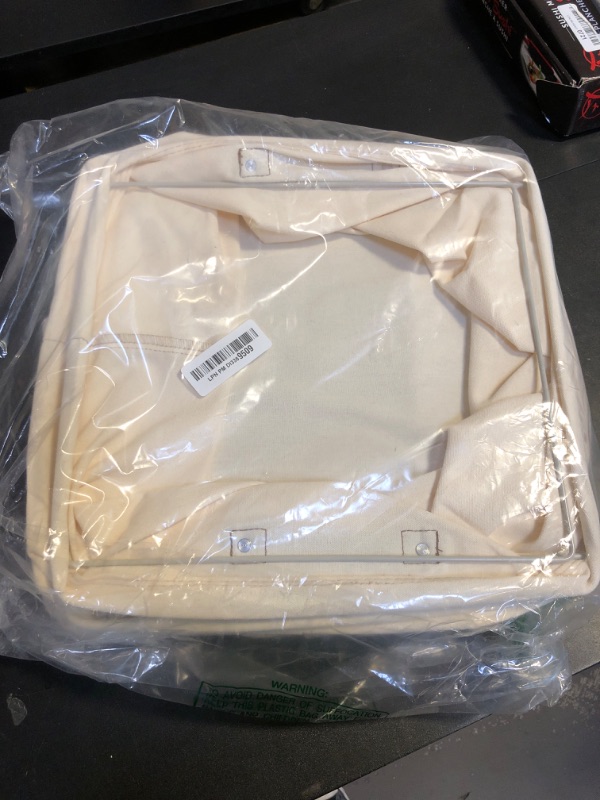 Photo 1 of StorageWorks 13x13 Storage Cubes, Collapsible Storage Bins Organizer for Closet, Fabric Storage Box with PU Handles, Beige, 6-Pack