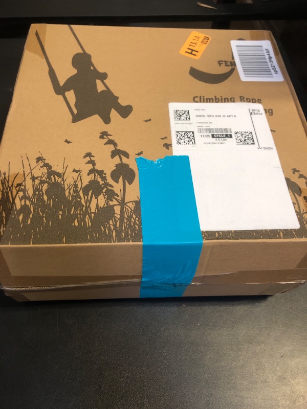 Photo 1 of Fentin Tree Swing for Kids Backyard Single Disc Rope Climbing Swing Seat for Tree Indoor Outdoor Playground Swing Set Accessories with Thickening 4 Ft Strap-Red