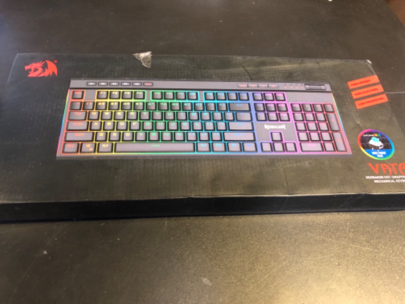 Photo 2 of Redragon K580 VATA RGB LED Backlit Mechanical Gaming Keyboard with Macro Keys and Dedicated Media Controls