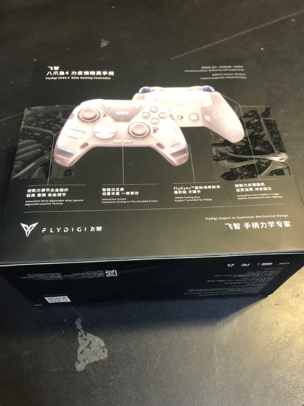 Photo 1 of **SOLD FOR PARTS**
FLYDIGI APEX 4 PC Controller Force Feedback Trigger Force-Adjustable Alloy Joysitck Full-Color LCD Display 1500mAh 1000hz Report Rate Stereo Vibration PC/NS/TV/Android/Laptop
