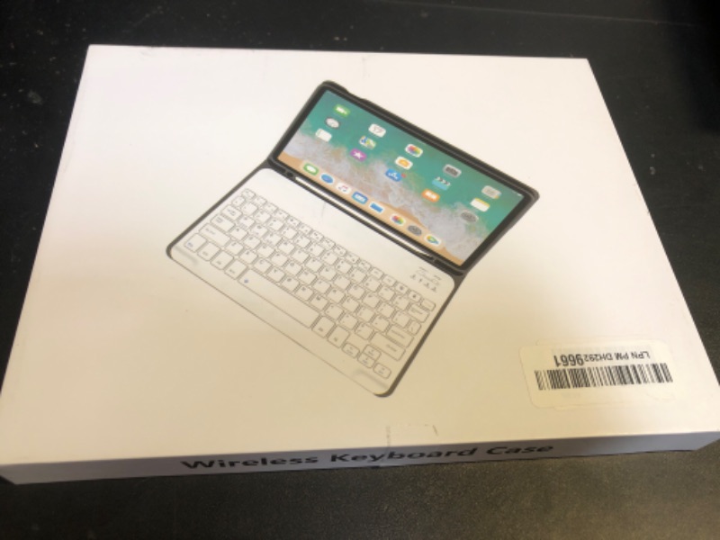 Photo 1 of kenke for iPad 10th Generation Case with Keyboard 10.9 inch 2022, Detachable Wireless Bluetooth iPad Keyboard Case Thin & Light with Built-in Left Side Pencil Holder, White Square Keycaps (Gray