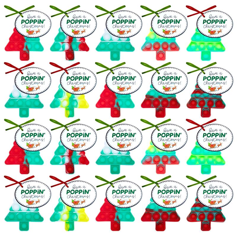 Photo 1 of 16Pcs Christmas Mini Pop Push It Fidget Toys Keychain with Christmas Cards for Kids Adults, Party Favors Kids Classroom, Prizes, Stocking Stuffers, Bulk Gifts, Goody Bag Stuffers,Students Goodies