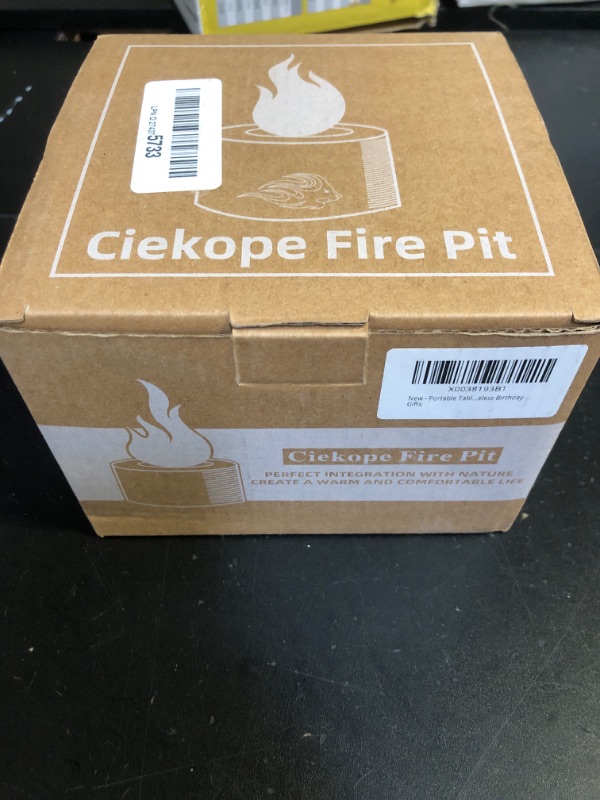 Photo 1 of Portable Tabletop Fire Pit Bowl - Table Top Rubbing Alcohol Fireplace Indoor Outdoor Decor Mini Fire Pit Long Time Burning and Smokeless White Elephant Gift