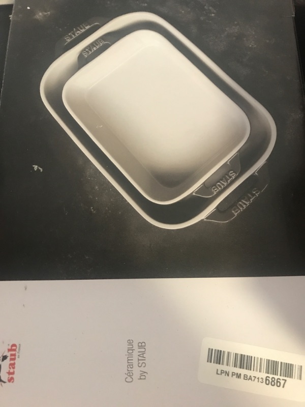Photo 1 of STAUB Ceramics Rectangular Baking Dish Set, 2 pc, Cherry