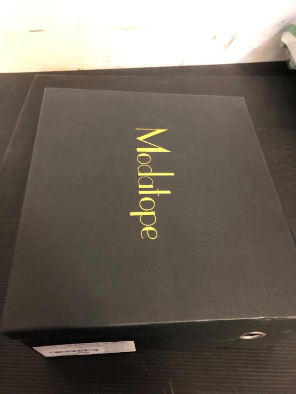 Photo 1 of Modatope Black Knee High Boots Women Chunky Heel Square Toe Long Boots for Women High Heel Side Zipper Womens Fall Boots Heeled Tall Boots Size 11