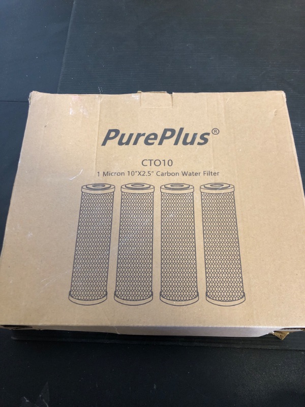 Photo 2 of 1 Micron 2.5" x 10" Whole House CTO Carbon Water Filter Cartridge Replacement for Countertop Water Filter System, Dupont WFPFC8002, WFPFC9001, FXWTC, SCWH-5, WHEF-WHWC, WHCF-WHWC, AMZN-SCWH-5, 4Pack