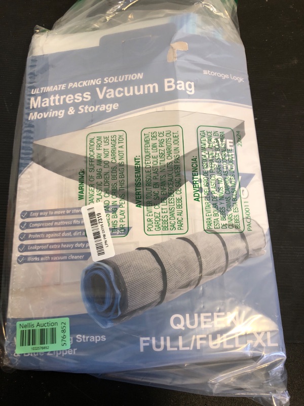 Photo 2 of (Queen/Full/Full-XL) Mattress Vacuum Bag for Moving