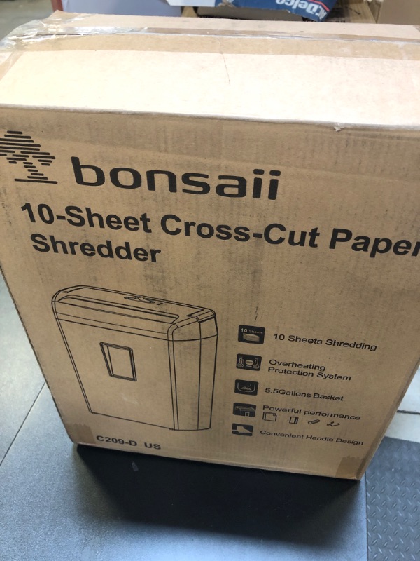 Photo 2 of Bonsaii 10-Sheet Cross Cut Paper Shredder