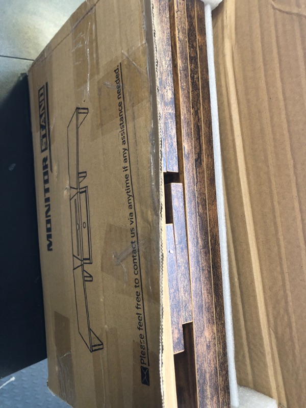 Photo 1 of WESTREE Triple Dual Monitor Stand Riser with Drawer,Extra Large Adjustable for 2~3 Monitors,Solt for Phone & Tablet, Desktop Organizer Stand for Computer,Laptop,Printer,TV