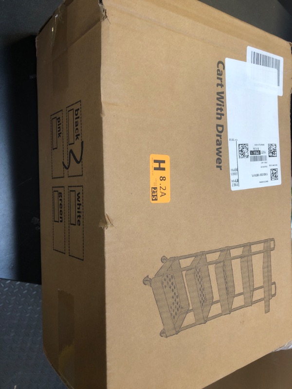 Photo 1 of Calmootey 5-Tier Rolling Utility Cart with Drawer,Multifunctional Storage Organizer with Plastic Shelf & Metal Wheels,Storage Cart for Kitchen,Bathroom,Living Room,Office,Black