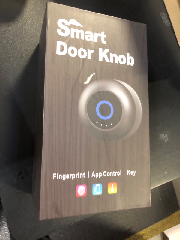 Photo 2 of Anweller Smart Door Knob with Lock, Fingerprint Biometric Keyless Entry Electronic Digital Bluetooth App Control WiFi Door Lock for Bedroom Interior Garage Apartment Front Door - Gold