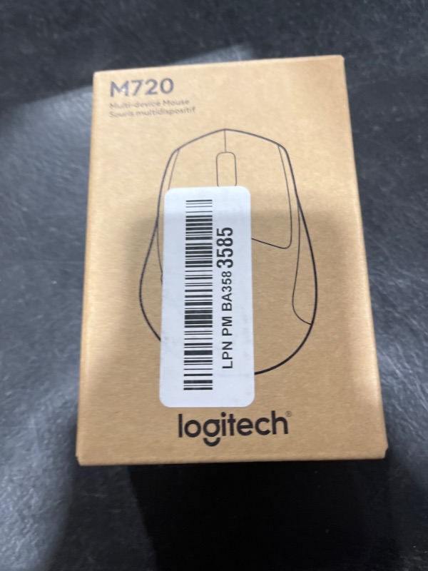 Photo 2 of Logitech M720 Triathlon Multi-Device Wireless Mouse, Bluetooth, USB Unifying Receiver, 1000 DPI, 8 Buttons, 2-Year Battery, Compatible with Laptop, PC, Mac, iPadOS - Black
