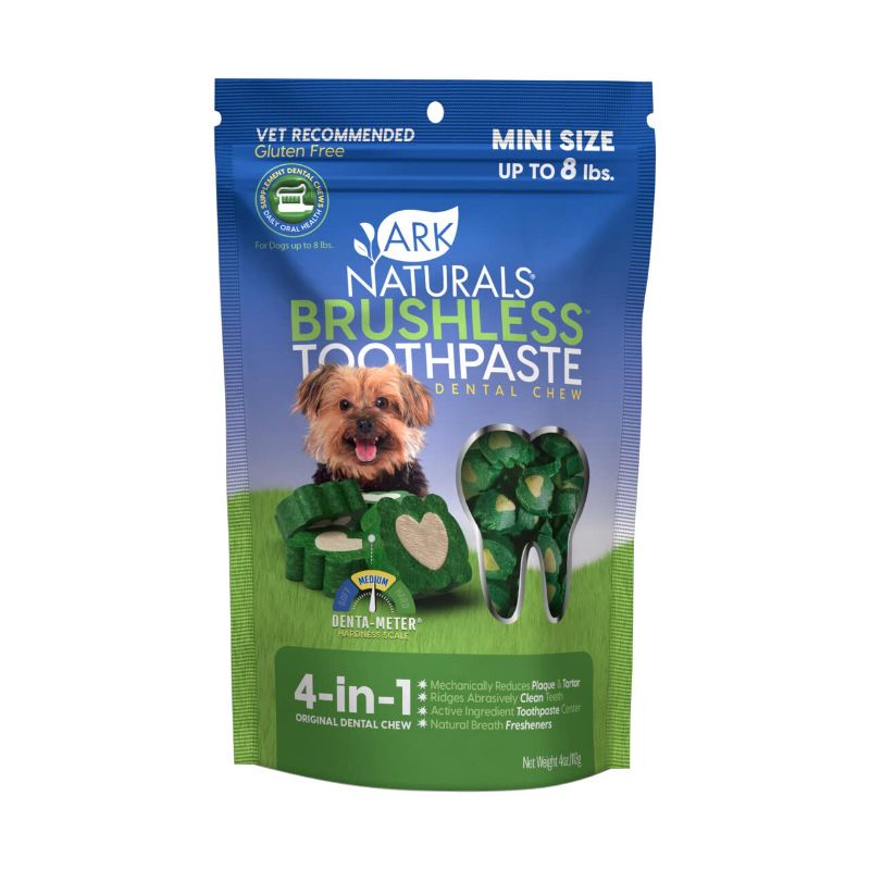 Photo 1 of Ark Naturals Brushless Toothpaste, Dog Dental Chews for Mini Breeds, Freshens Breath, Helps Reduce Plaque & Tartar, 4oz (best by March 2025)