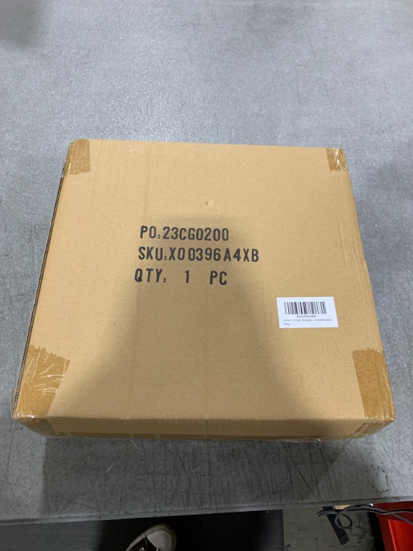 Photo 1 of NIKKY HOME Tic Tac Toe Game Coffee Table Decor, 10.6 Inch Rustic Wooden Board, Black & White