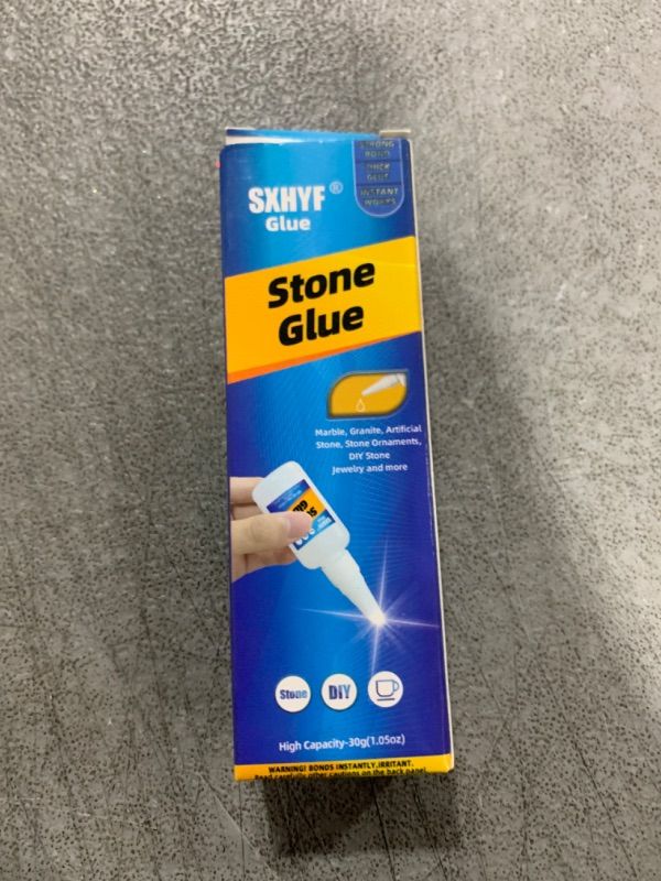 Photo 2 of Sxhyf Stone Glue - 30g Super Oily Glue Gel, Stones Adhesive, Stone to Stones Glue for Bonding Stone and Other Materials, for Restoration of Marble, Artificial Stone, DIY Craft, Clear and Waterproof