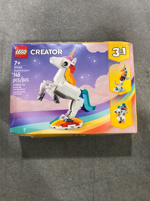 Photo 2 of LEGO Creator Magical Unicorn Plastic Multicolored 145 pc