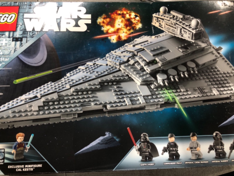 Photo 2 of LEGO Star Wars Imperial Star Destroyer Buildable Starship Set, Star Wars Toy for Kids with Darth Vader & 25th Anniversary Minifigure Cal Kestis, Star Wars Gift for Boys, Girls and Fans, 75394