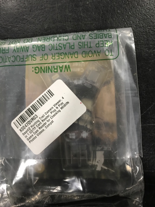 Photo 1 of GearOZ Hunting Trail Camera Viewer, 4 in 1 SD/TF Card Reader, Plug N Play Game Cam Reader for Checking Wildlife Photos Videos, Compatible for Android/iPhone/Type-C/USB, Ideal for Hunters/Photographer