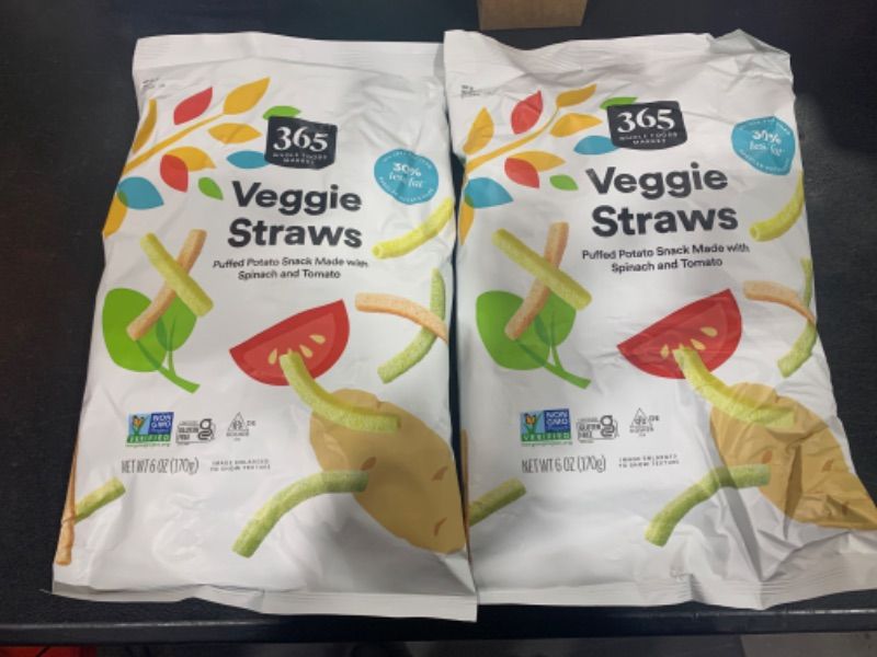 Photo 2 of 2 PACK 365 by Whole Foods Market, Original Veggie Straws, 6 Ounce BB 11.23.24