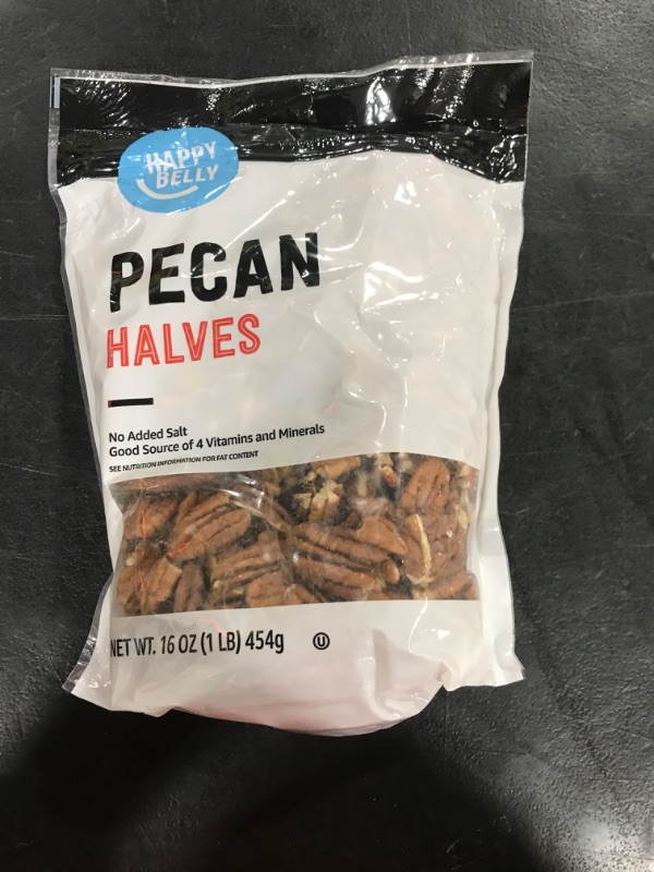 Photo 1 of  Happy Belly Pecan Halves, No Added Salt, 16 ounce (Pack of 2)