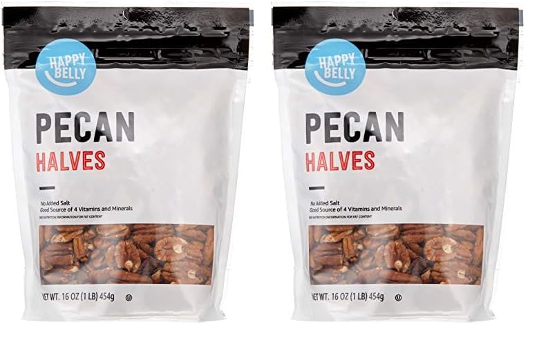 Photo 1 of  Happy Belly Pecan Halves, No Added Salt, 16 ounce (Pack of 2)