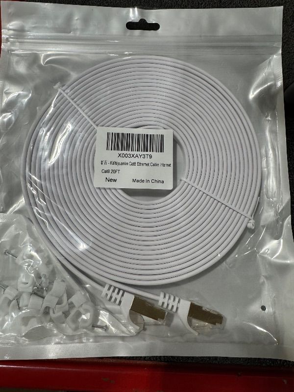 Photo 1 of Kaisiyuanlin Cat8 Ethernet Cable Internet LAN Cable for high-Speed 2000Mhz 40Gbps RJ45 Cables for Games, Xbox, PS4, modems, routers - Compatible with Cat7/Cat6e/Cat5e Networks - Black (CAT8-20FT)