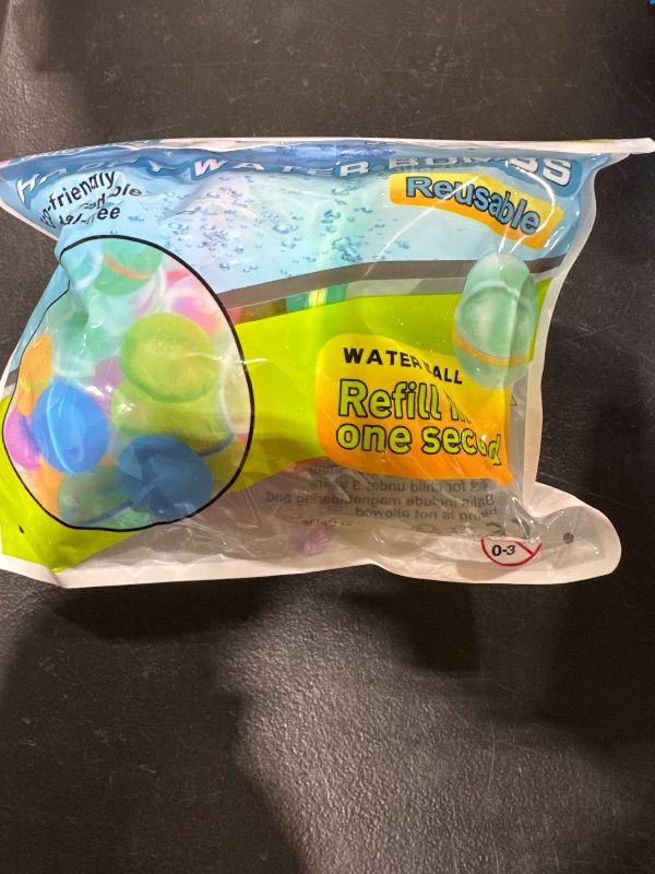 Photo 2 of ?6 Pcs?Reusable Water Balloons, Pool Beach Toys Water Ball Summer Toy for Boys Girls, Easy Quick Fill and Self-Sealing Water Balloon, Magnetic Soft Silicone Water Splash Ball for Summer Party