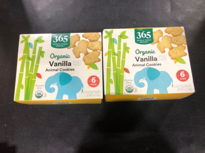 Photo 1 of  2 PACK 365 by Whole Foods Market, Organic Multi Pack Vanilla Animal Cookie, 6.3 Ounce BB 10.05.24