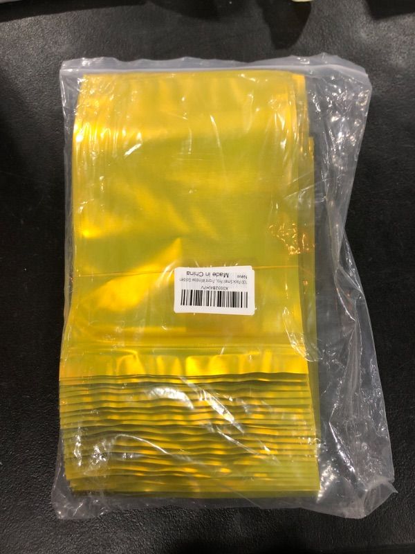 Photo 2 of 100 Pack Smell Proof Bags - 5.9 x 8.7 Inch Resealable Mylar Bags Foil Pouch Flat Bag with Front Window Golden