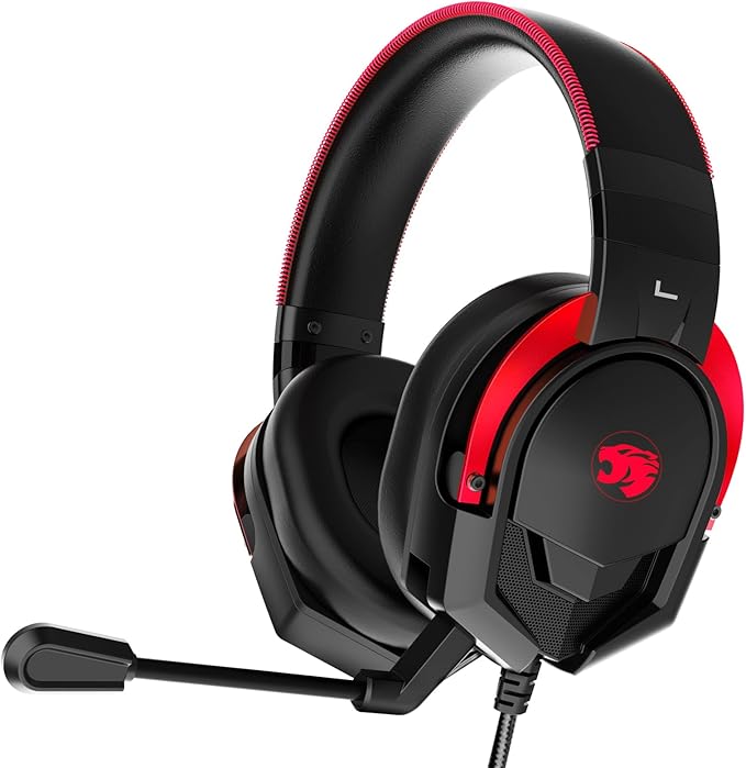 Photo 1 of A88 Gaming Headset with Microphone, Stereo Wired Noise Cancelling Over-Ear Headphones with Mic for Pc, Ps5, Xbox One Series X/s, Ps4, Computer, Laptop, Mac, Nintendo, Gamer (Red)
