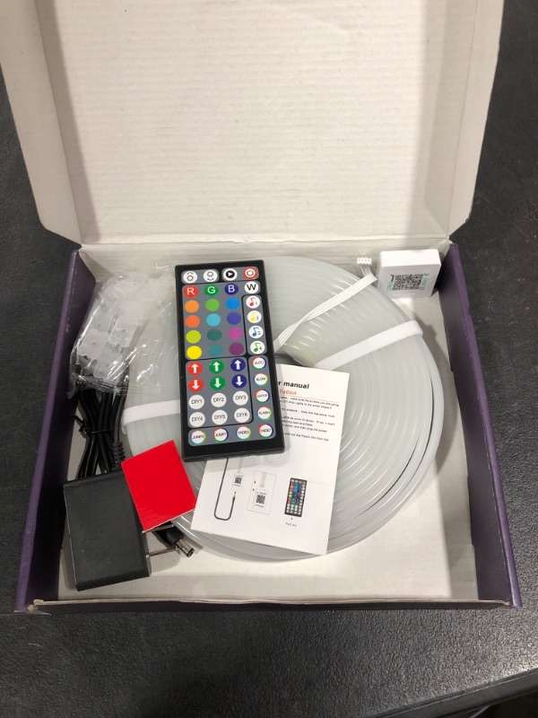 Photo 1 of Led Neon Rope Lights 32.8Ft,Control with App/Remote,Flexible Rope Lights,Multiple Mode Led Neon Strip,IP65 Outdoor RGB Neon Lights Waterproof,Music Sync Gaming Led Neon Strip Lights for Bedroom Indoor