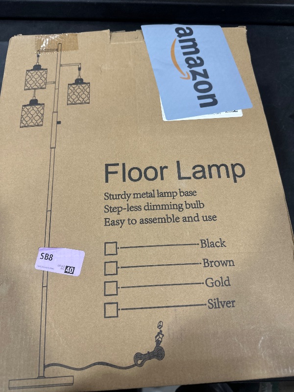 Photo 2 of ROTTOGOON Dimmable Farmhouse Floor Lamp, Industrial Floor Lamp for Living Room with 3 X 6W LED Bulbs, 3 Light Rustic Standing Tall Lamp for Bedroom, Office, 68"