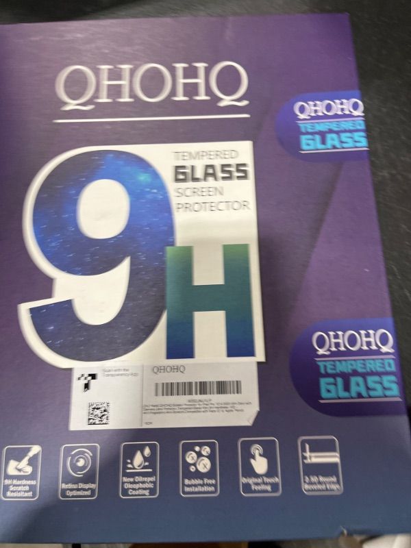 Photo 2 of [2+2 Pack] QHOHQ Tempered Glass Screen Protector for iPad Pro 12.9 2020 4th ? 2021 5th with Camera Lens Protector