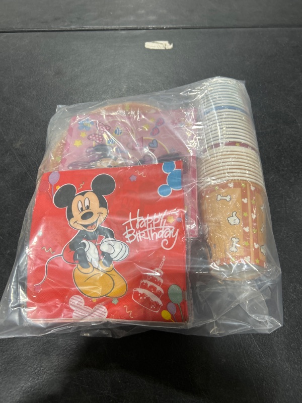 Photo 1 of 130pcs Birthday Party Supplies Mickey Mouse Theme 