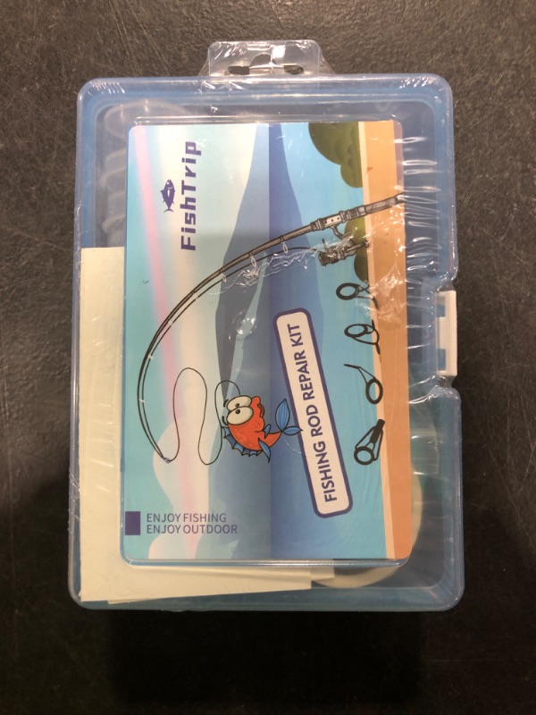 Photo 1 of FishTrip Fishing Rod Guides Tips Repair Kit,8 Size Pole Guides and 9 Size Tips Replacement Kit with Epoxy Adhesive,Glue,Wrapping Thread and Tape for Freshwater Saltwater