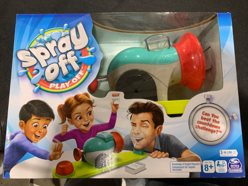 Photo 1 of Spray Off Play Off, Water Splashing Challenge Indoor/Outdoor Backyard Camping Funny Prank Board Game Toy, for Families and Kids Ages 8 and up