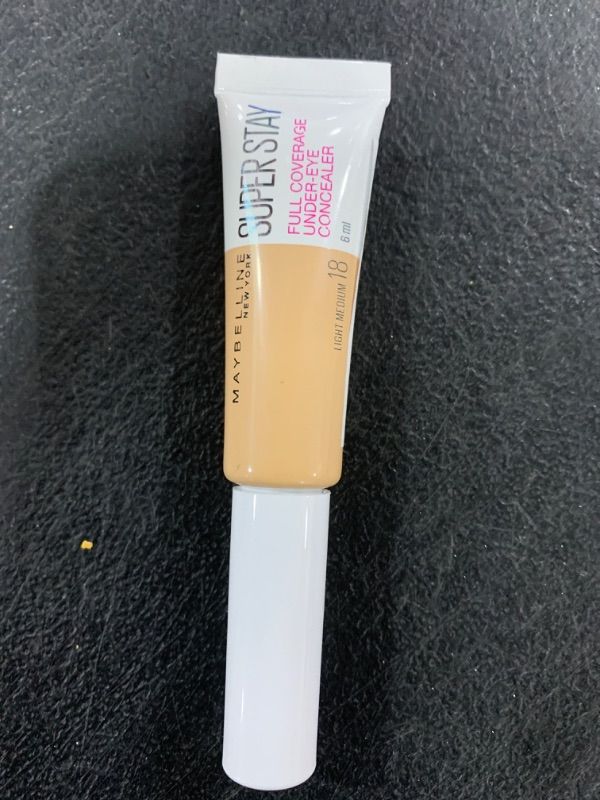 Photo 2 of Maybelline New York Super Stay Super Stay Full Coverage, Brightening, Long Lasting, Under-eye Concealer Liquid Makeup For Up To 24H Wear, With Paddle Applicator, Light/Medium, 0.23 fl. oz.