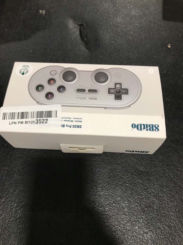 Photo 1 of 8BitDo SN30 Pro Bluetooth Controller, Hall Effect Joystick Update, Compatible with Switch, PC, macOS, Android, Steam Deck & Raspberry Pi (Gray)